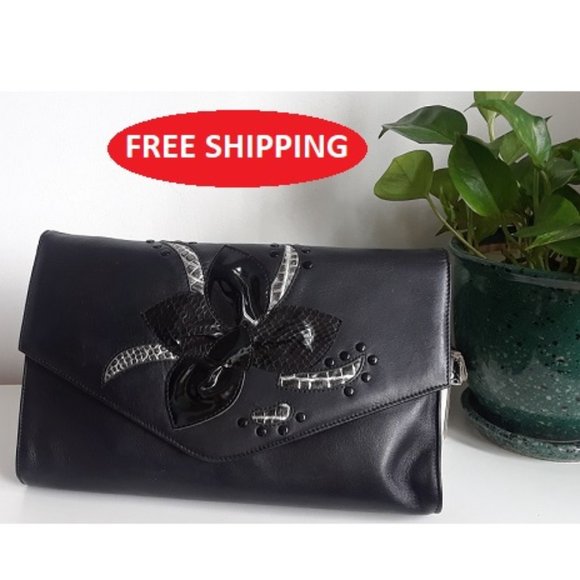 Vintage Genuine leather Big Purse/Shoulder Bag - Picture 2 of 5